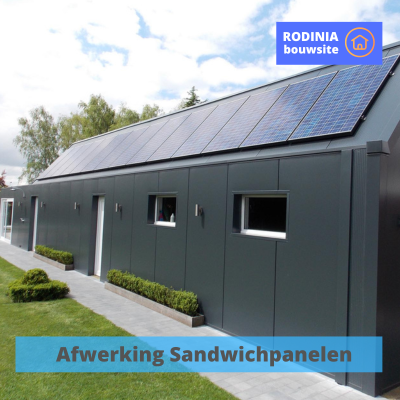 Gevel isoleren sandwichpanelen, donkergrijs, voorgevel woning