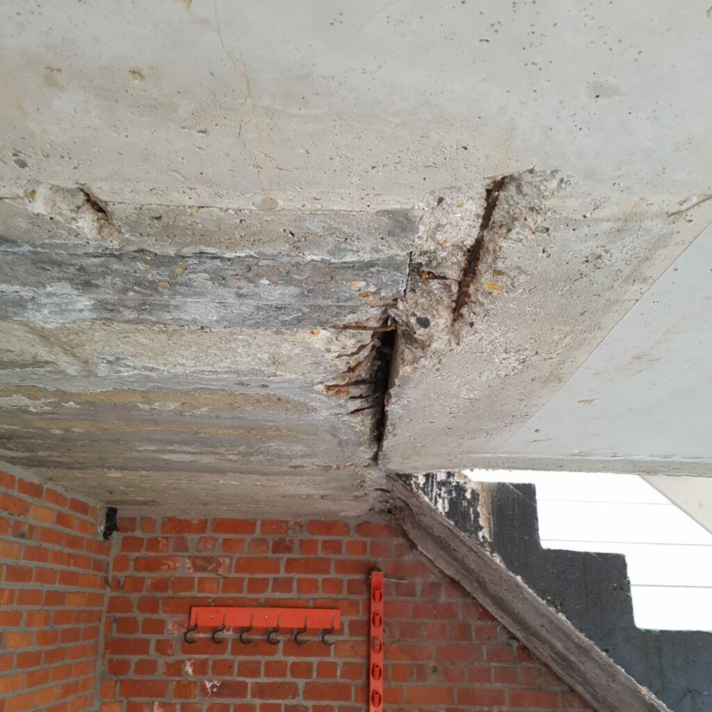Betonrot herstellen klein appartement.