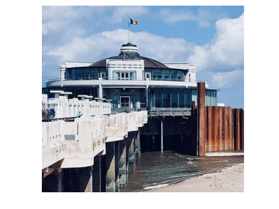 herstelwerken aan beton van pier blankenberge